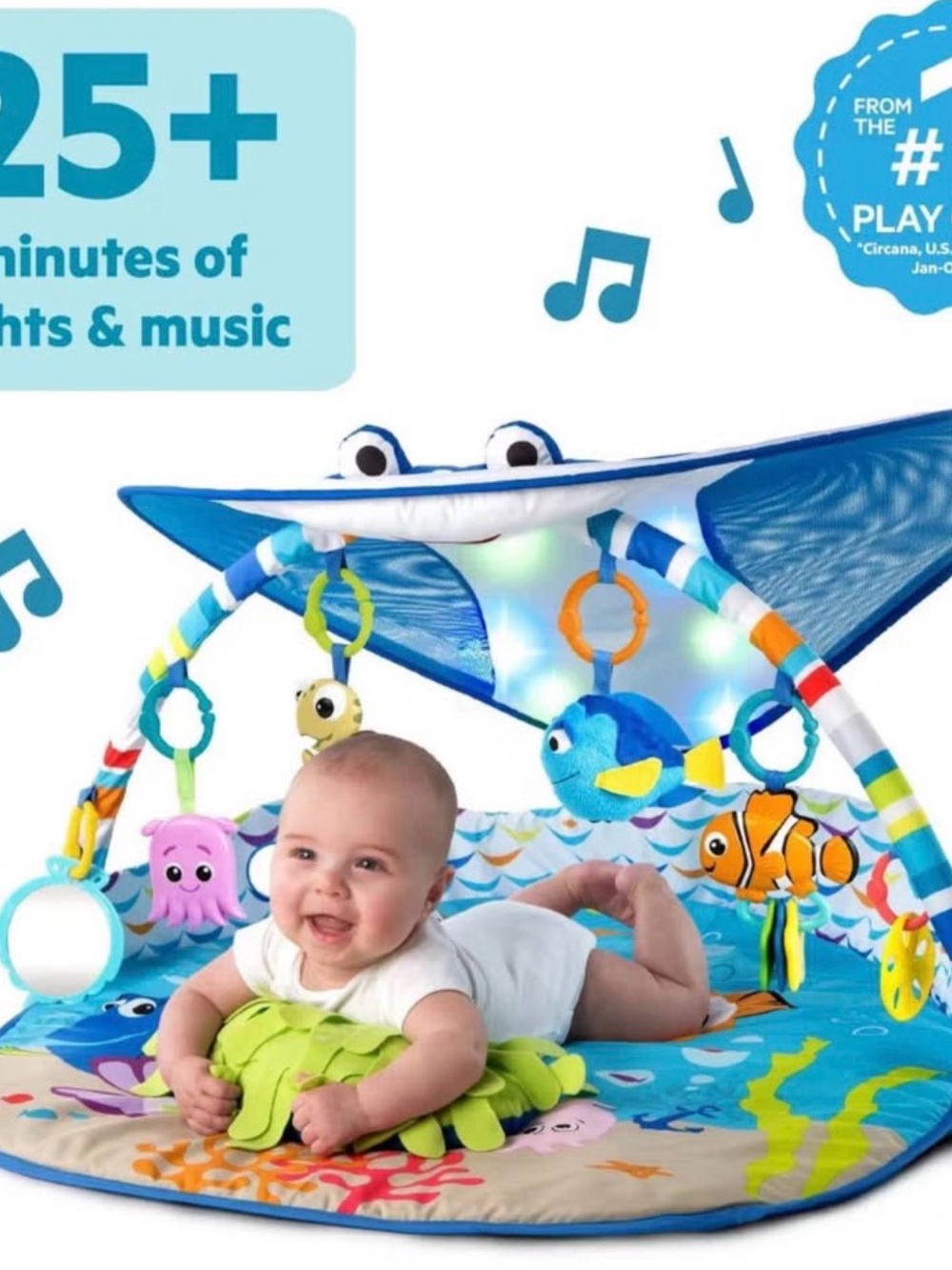 Disney Baby Finding Nemo Mr. Ray Ocean Lights & Music Activity Play gym - Picture 4 of 4